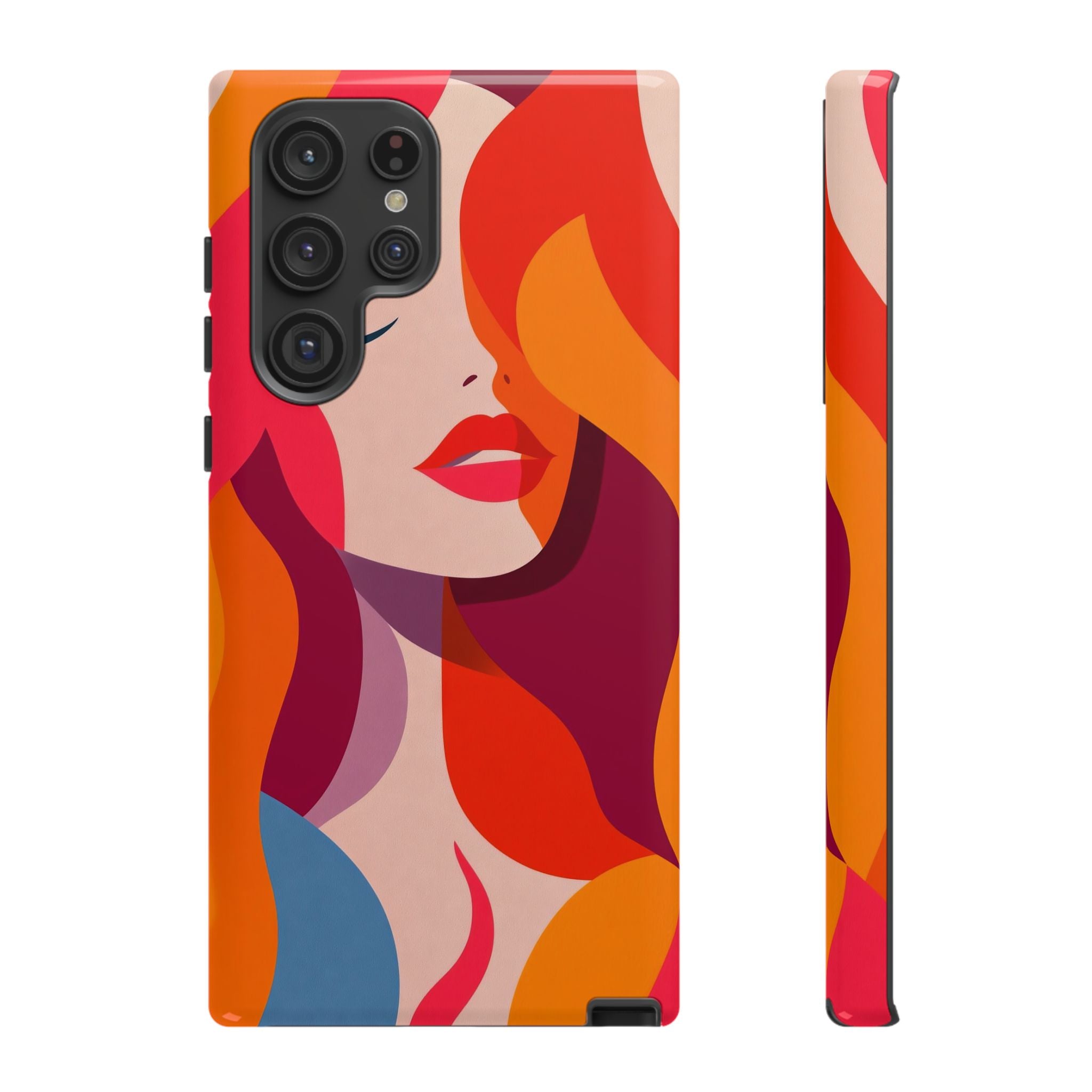 Retro Pop Art Woman Samsung Galaxy Case | Bold Colourful Abstract Portrait