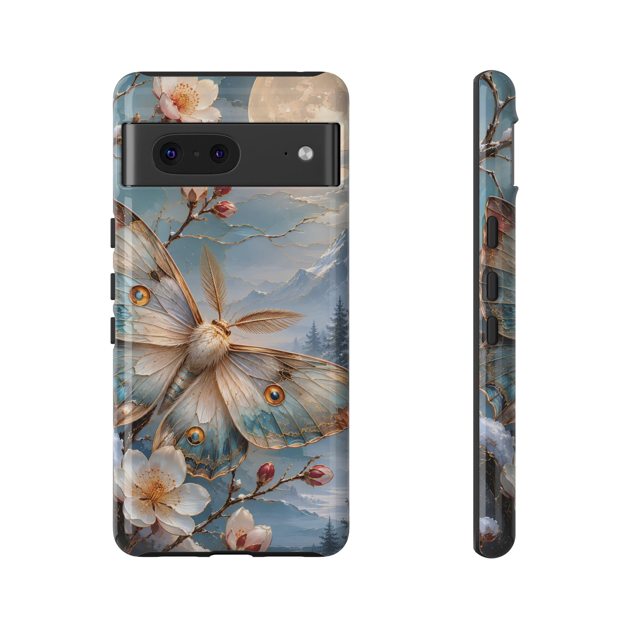 Luna Moth Google Pixel Phone Case | Cherry Blossom Phone Case