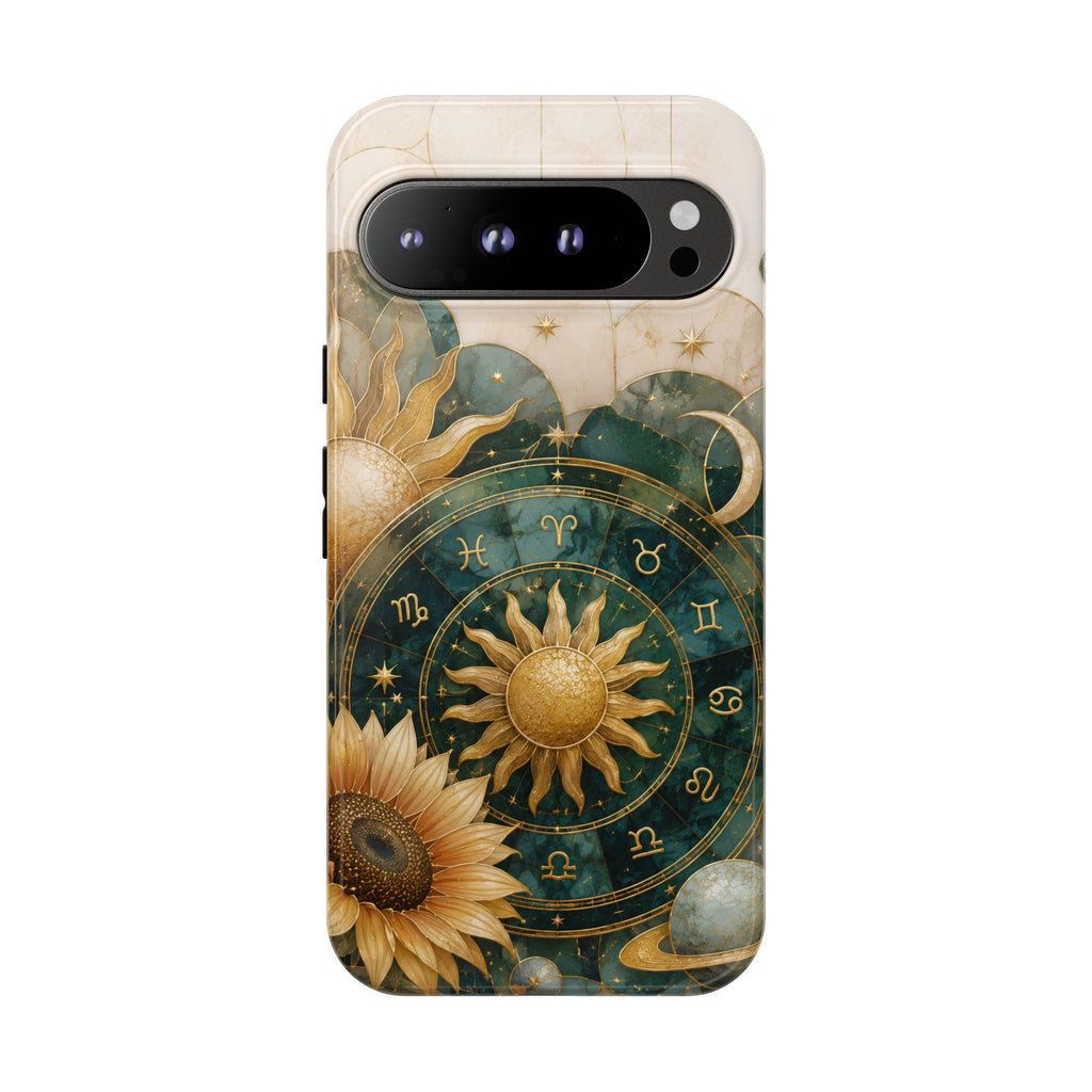 Celestial Sun Google Pixel Phone Case | Zodiac Wheel Phone Case