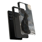 Black Cat Samsung Galaxy Phone Case | Moonlit Winter Phone Case