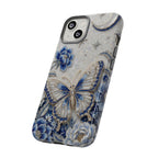 Blue Moon Butterfly iPhone Case | Floral Protective Tough Case