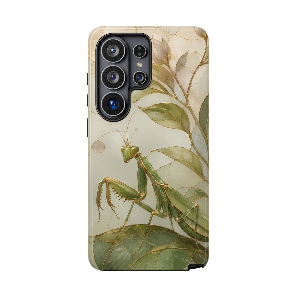 Praying Mantis Samsung Galaxy Phone Case | Stained Glass Insect Phone Case