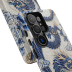 Asian Zodiac Dragon Samsung Galaxy Phone Case V2 | Blue & White Porcelain Luxury Protective Case | Year of the Dragon Gift
