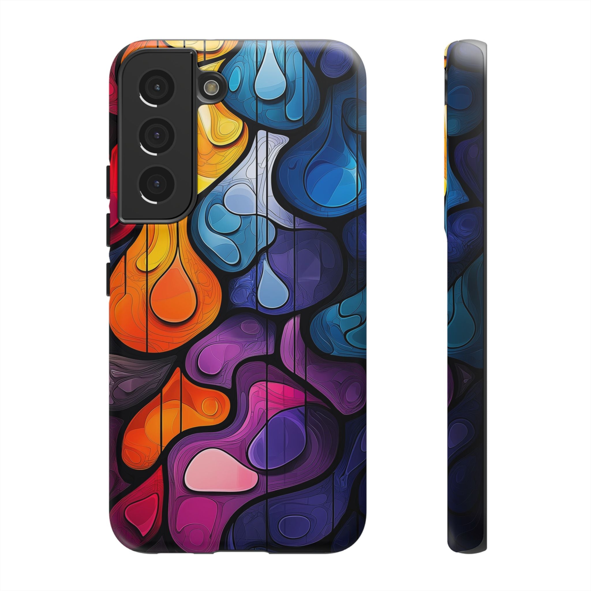 Abstract Colourful Drop Samsung Galaxy Case — Vibrant Stained-Glass