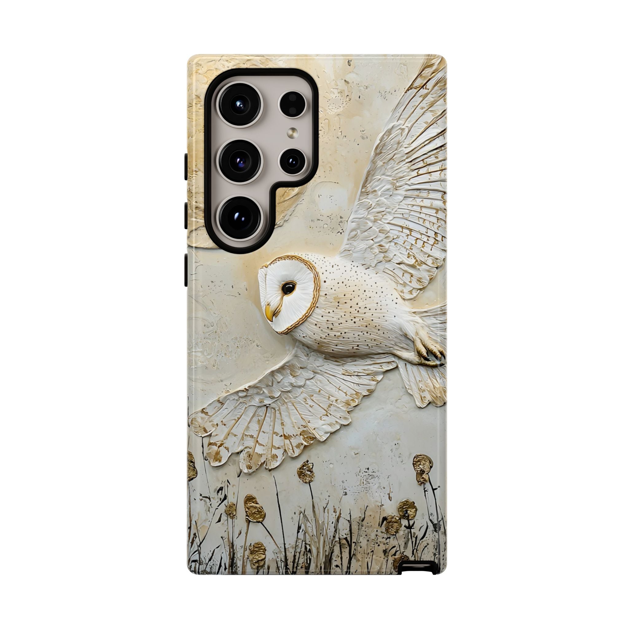 Barn Owl Samsung Galaxy Case — Elegant Flying Owl Wildlife