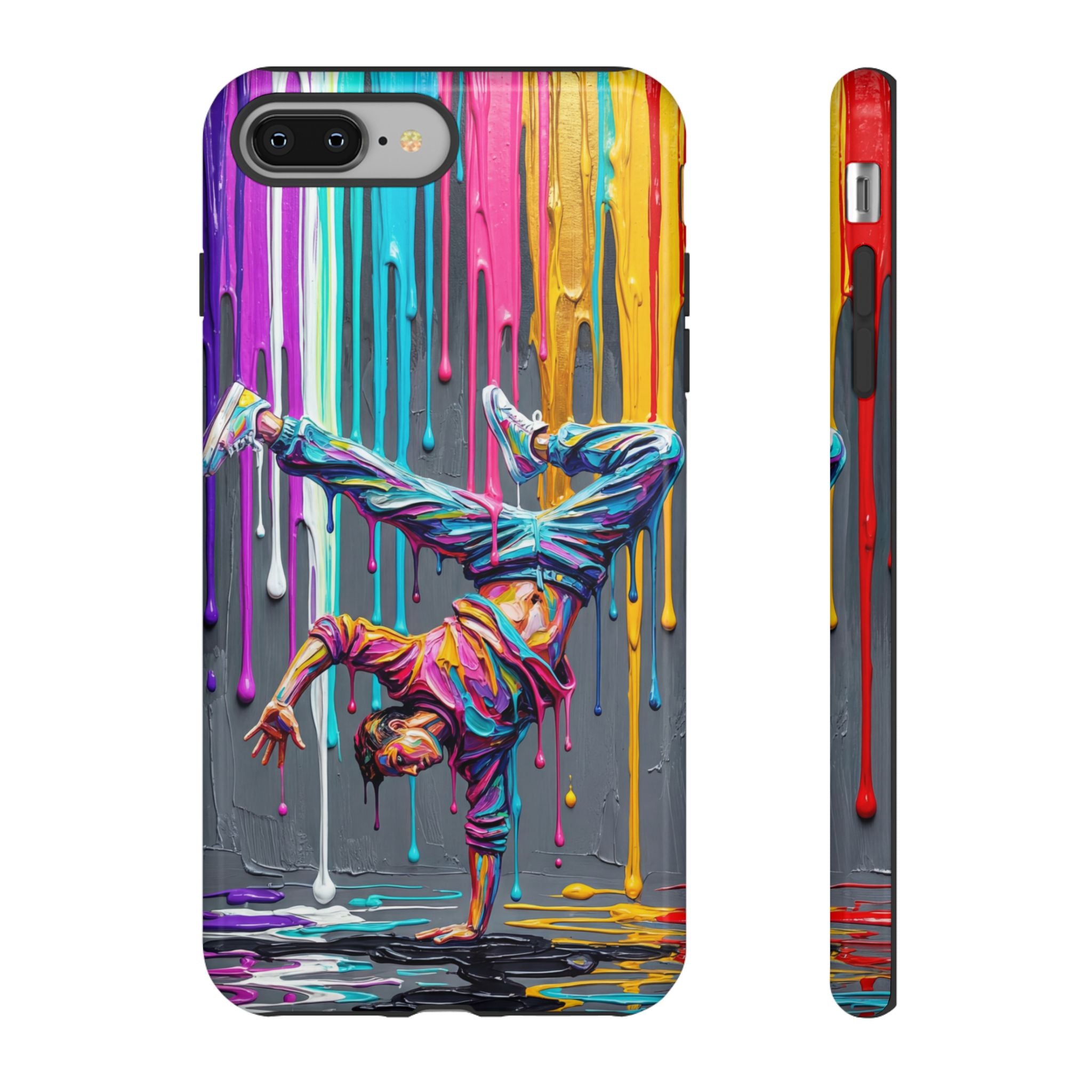 Colorful Breakdancer Graffiti Tough iPhone Case