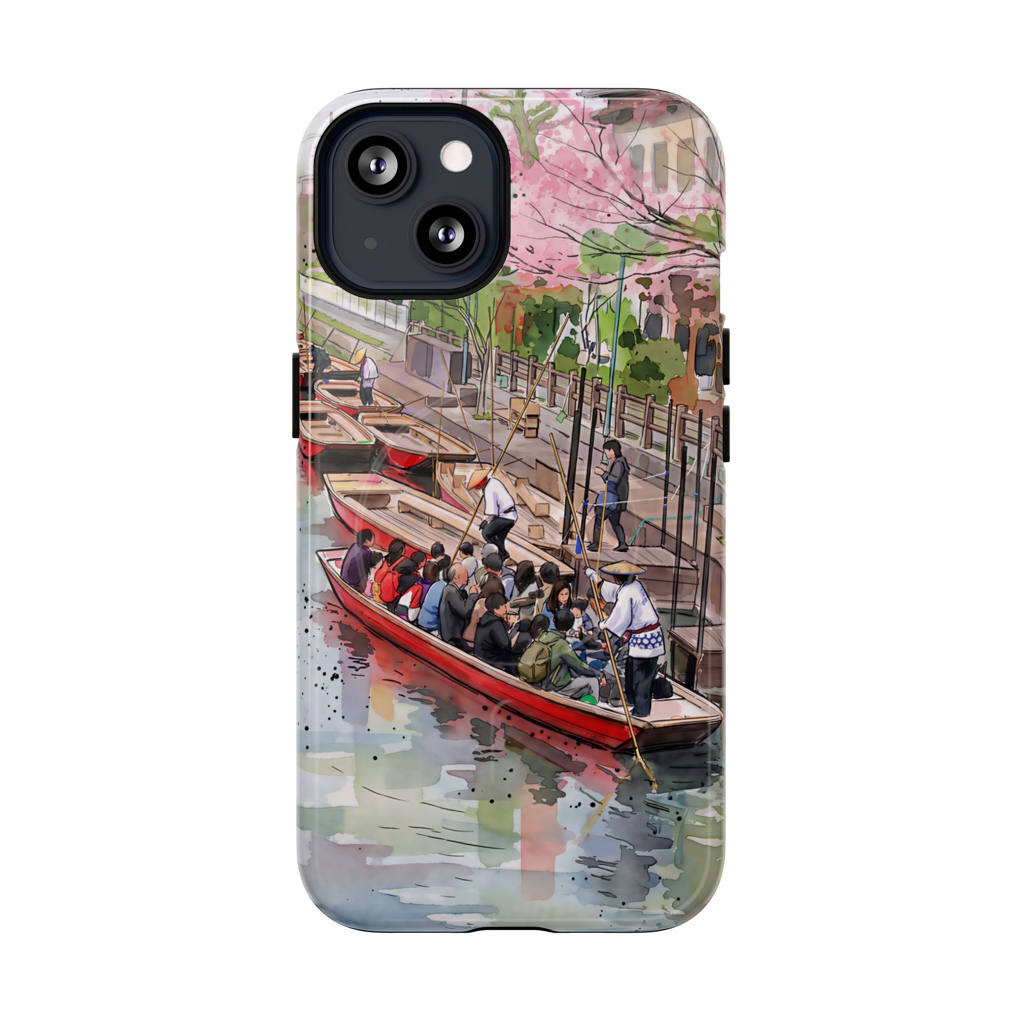 Japan Canal Boat Serenity | Art MagSafe iPhone Case