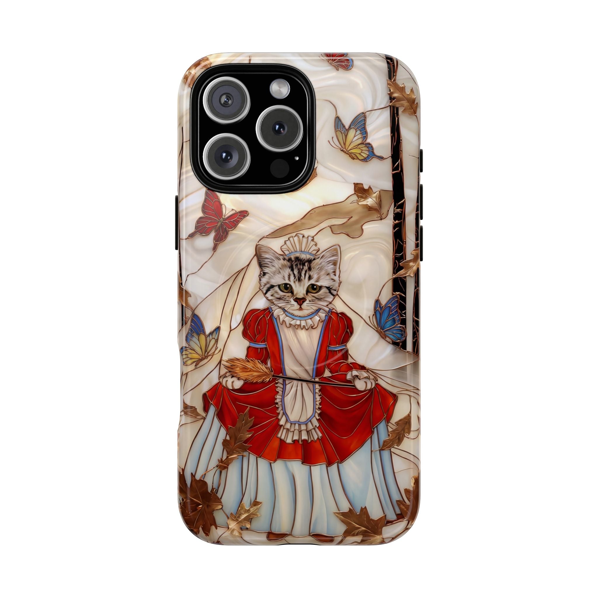 Custodia MagSafe per iPhone con motivo principessa gatto vintage