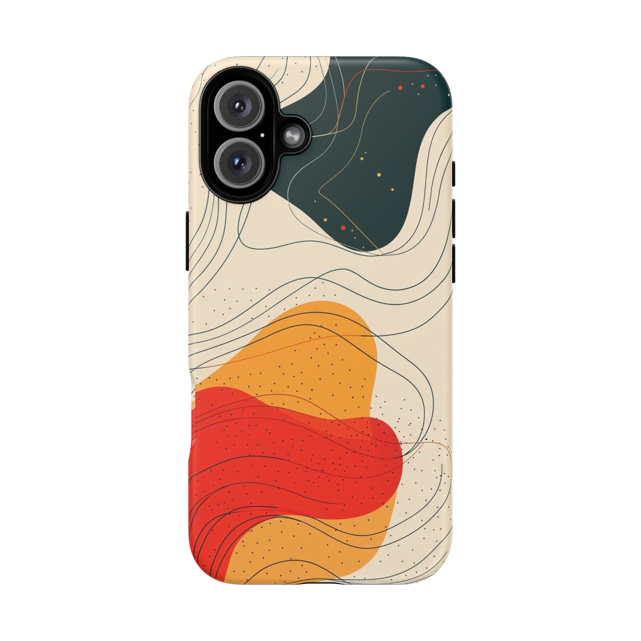Abstract Retro Waves iPhone Case | Colourful Modern Art