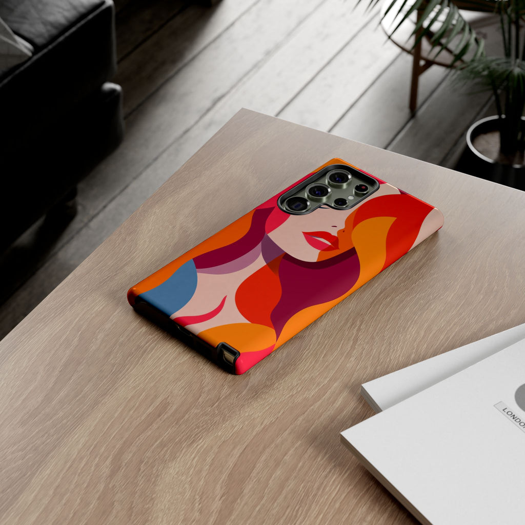 Retro Pop Art Woman Samsung Galaxy Case | Bold Colourful Abstract Portrait