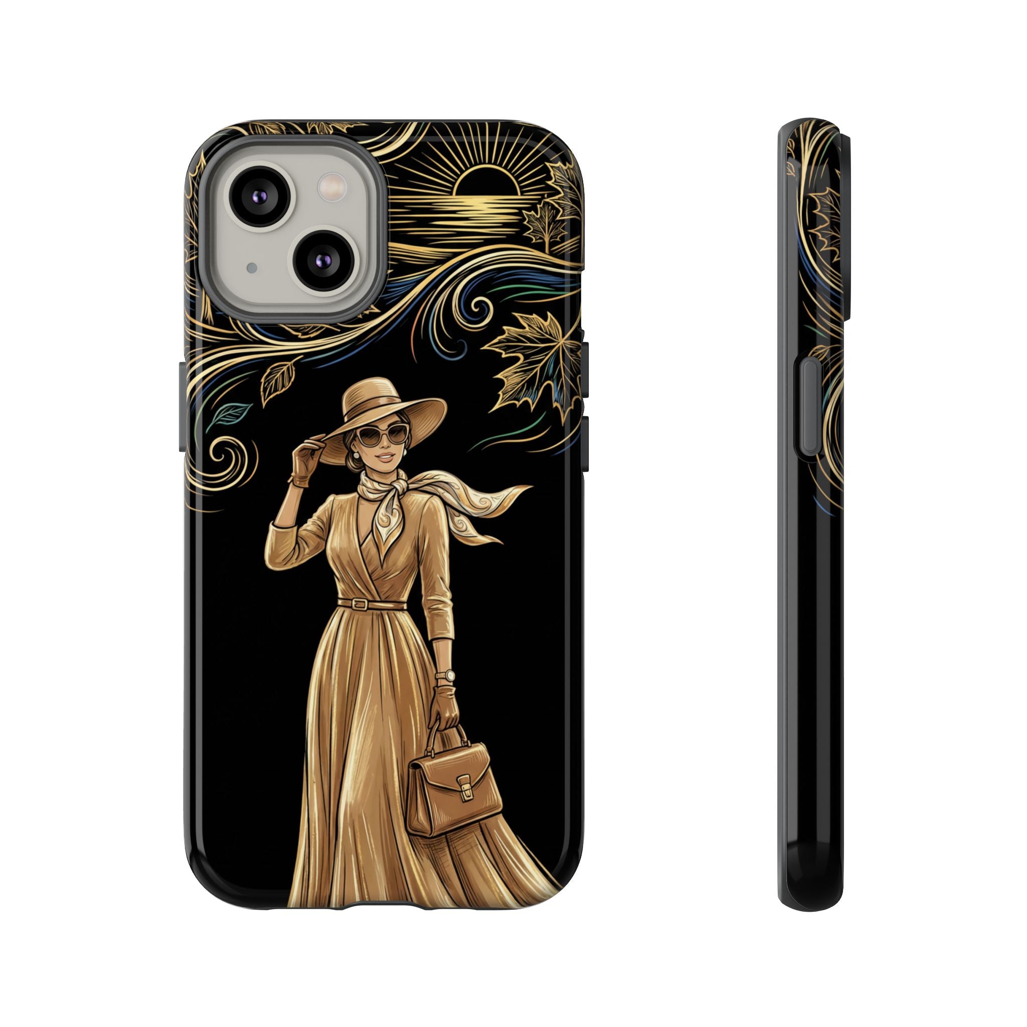 Vintage Autumn Lady iPhone Case