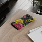 Floral Hummingbird Tough Google Pixel Phone Case | Vibrant Rose & Yellow Garden Protection