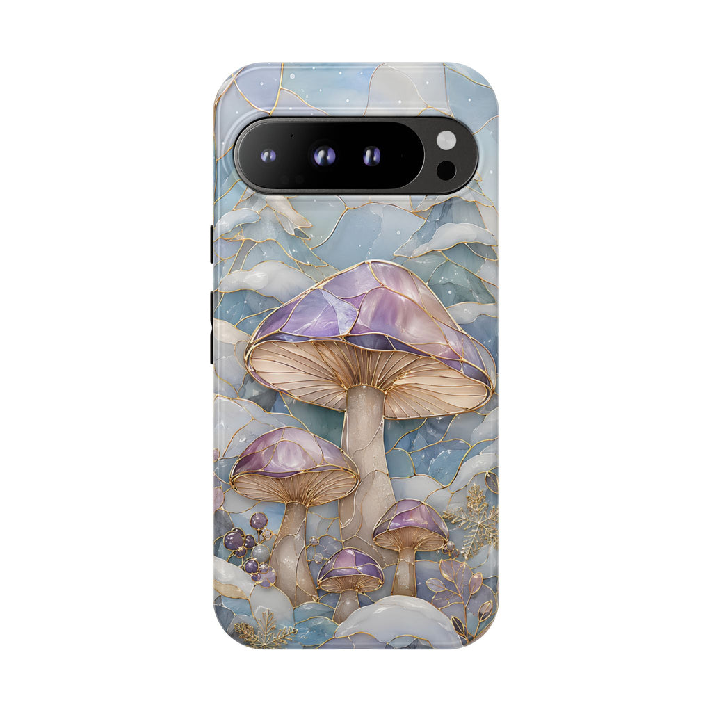 Iridescent Mushroom Illustration Google Pixel Phone Case | Protective Hard Case