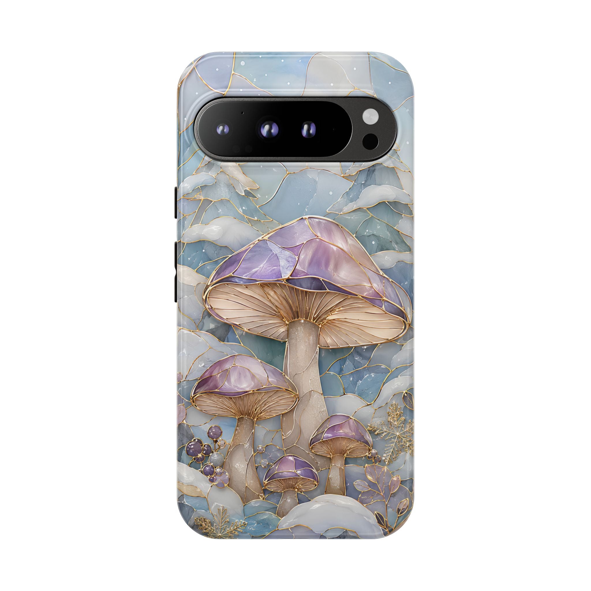 Iridescent Mushroom Illustration Google Pixel Phone Case | Protective Hard Case