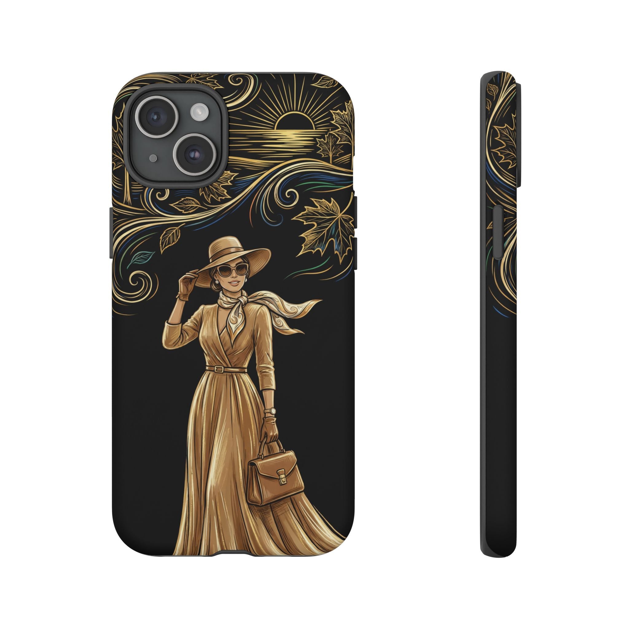 Vintage Autumn Lady iPhone Case