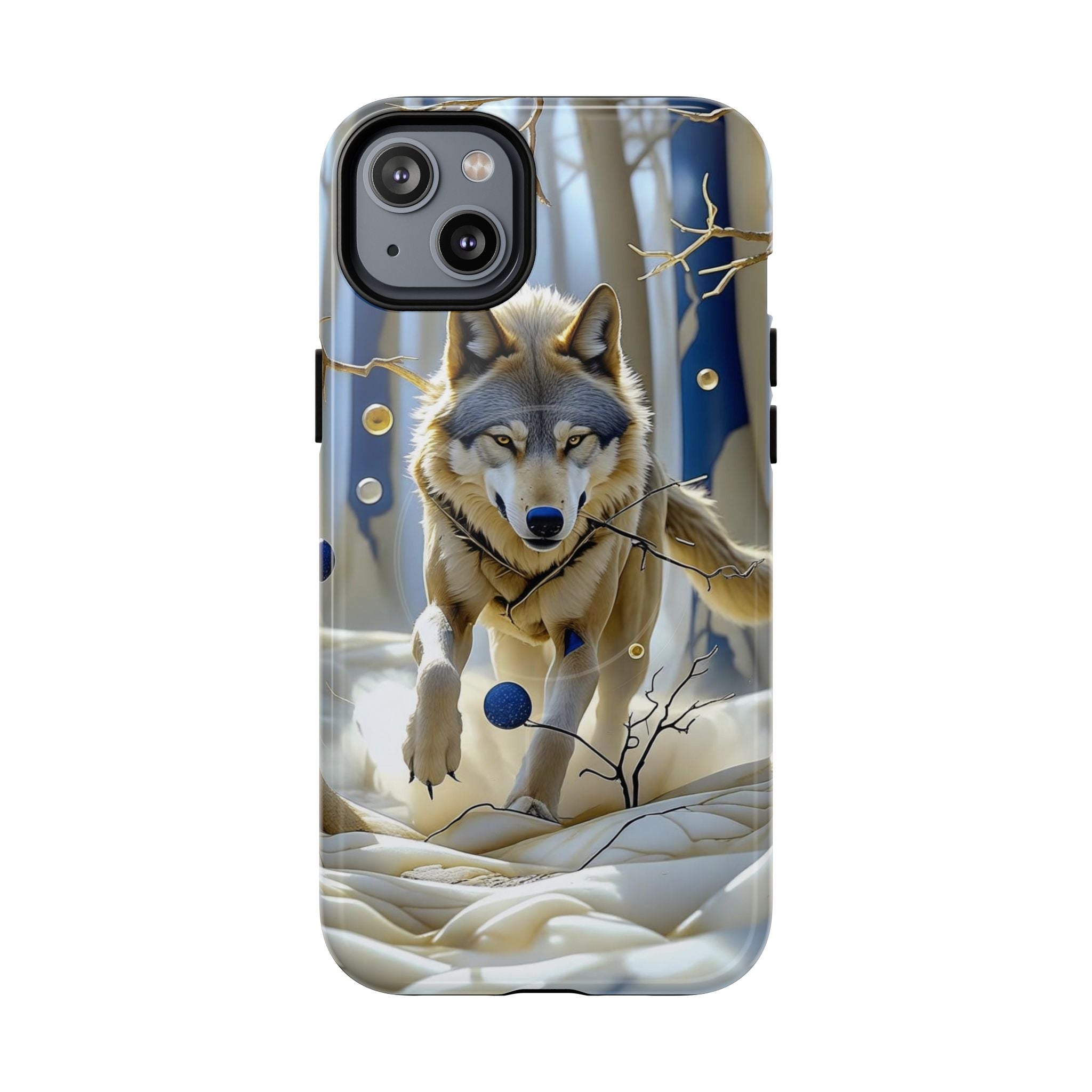 Wolf Running Tough MagSafe Protective iPhone Case