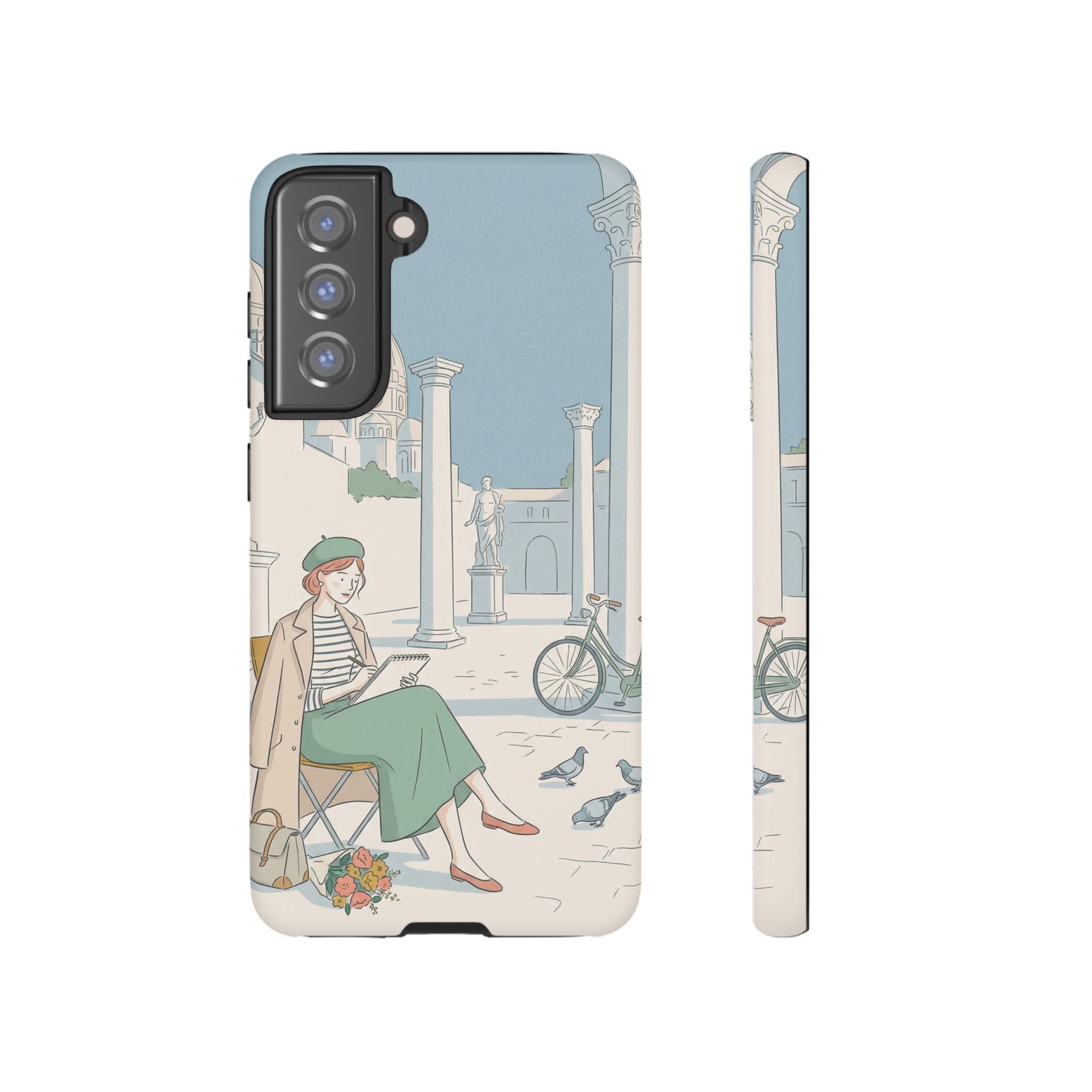 Florence Art Aesthetic Samsung Galaxy Phone Case | Renaissance Italy Travel Illustration