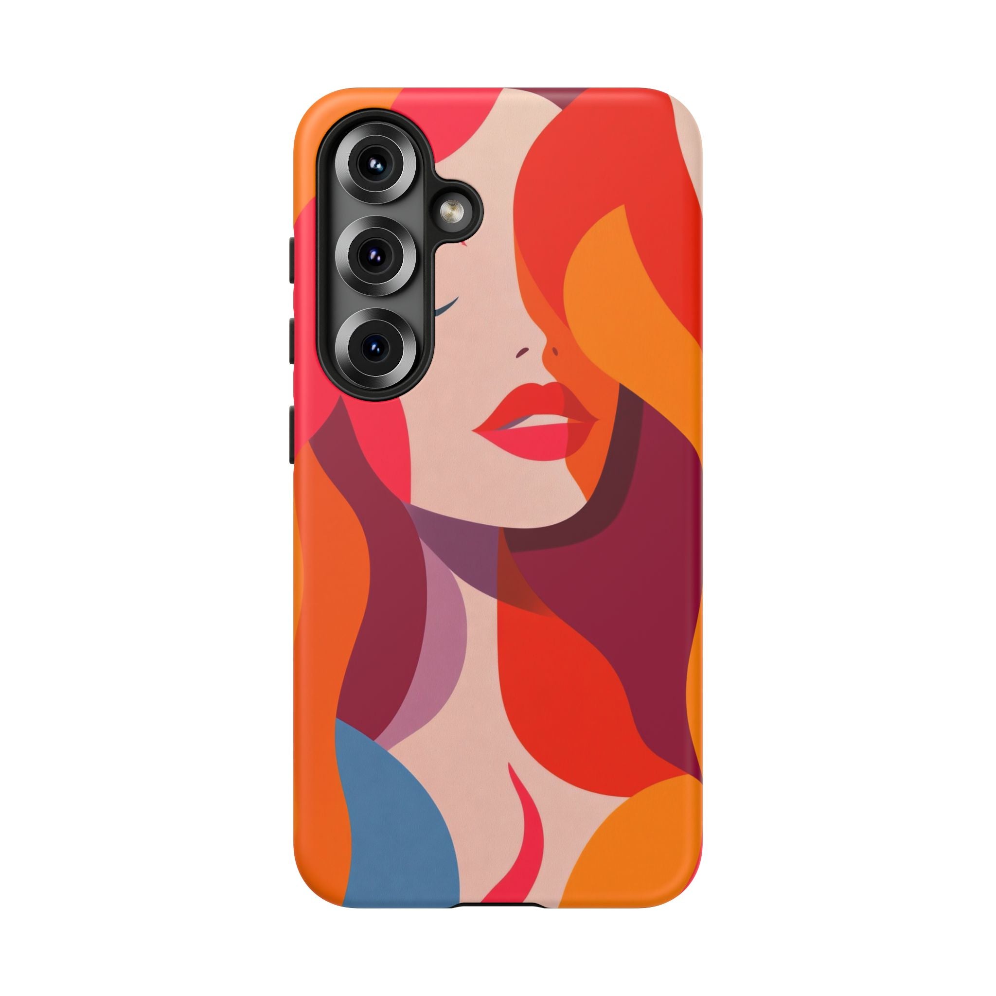 Retro Pop Art Woman Samsung Galaxy Case | Bold Colourful Abstract Portrait