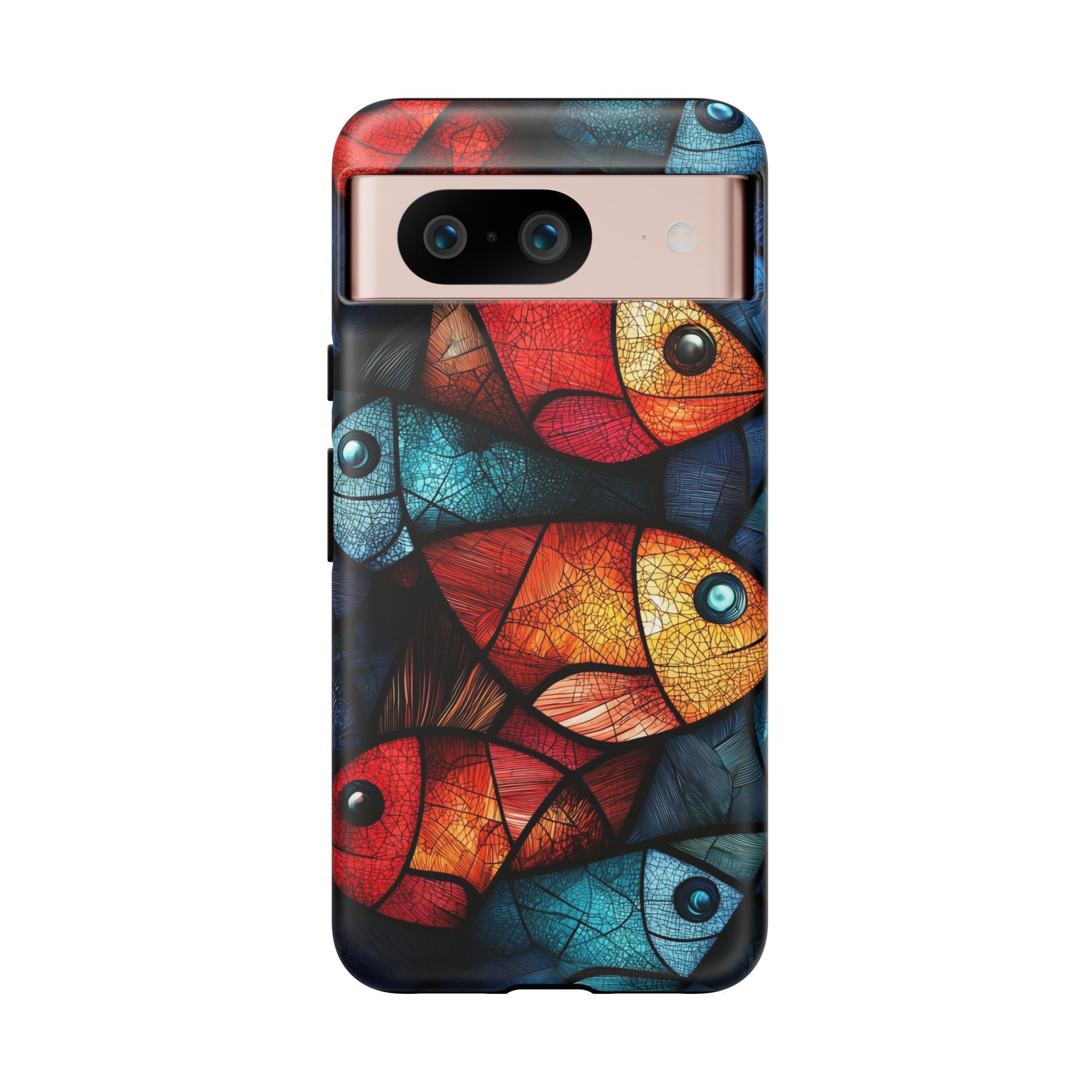 Fish Mosaic Tough Google Pixel Case — Colourful Artistic Fish Pattern