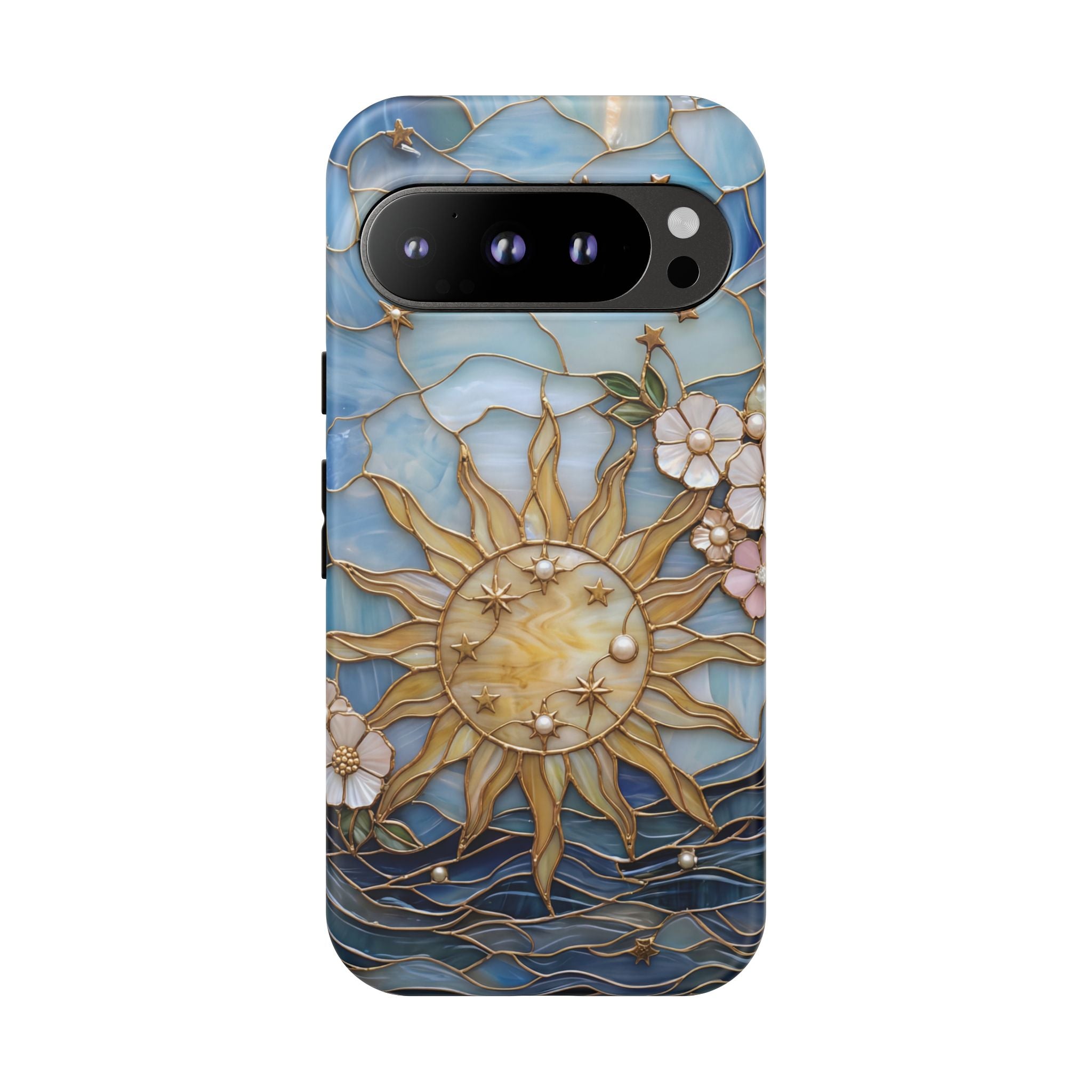 Stained Glass Floral Sun & Sea Tough Google Pixel Case