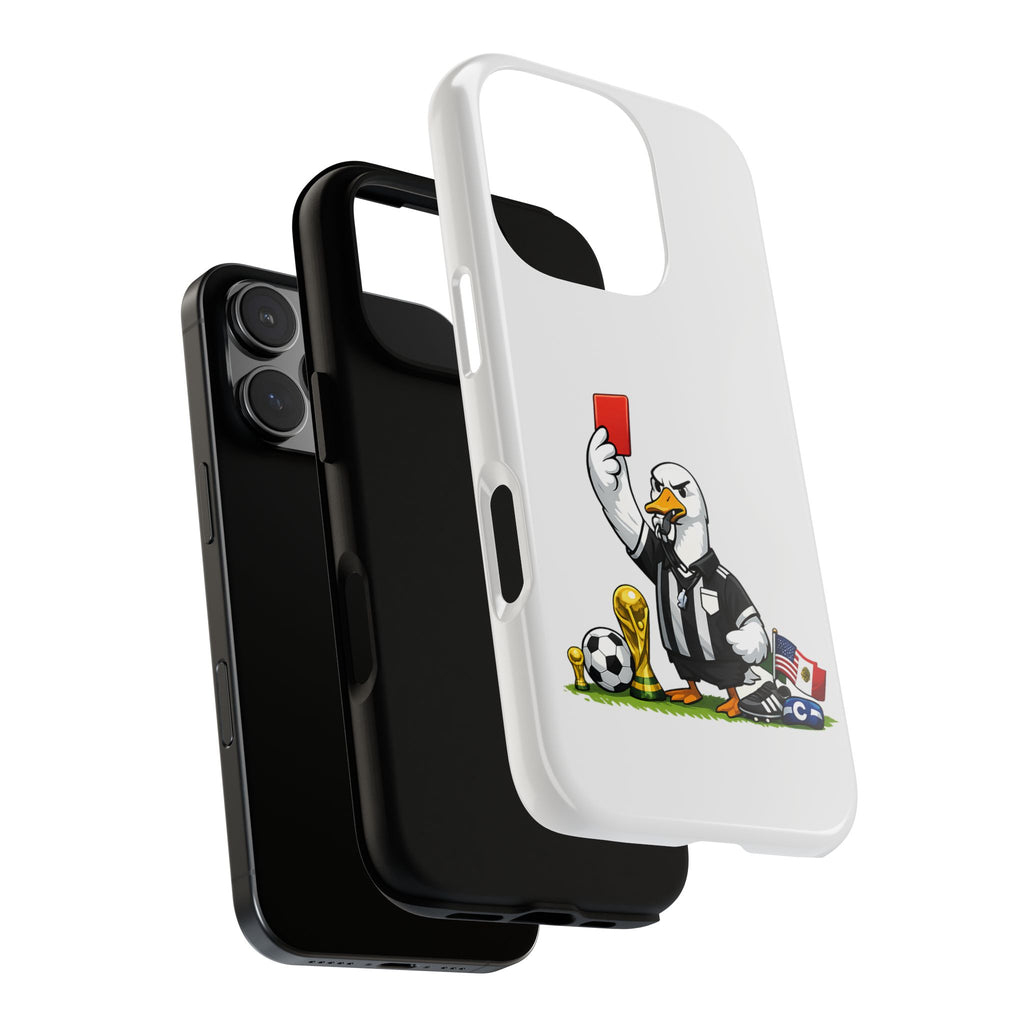 Funny Goose Referee iPhone Case | Soccer Red Card Art Cover