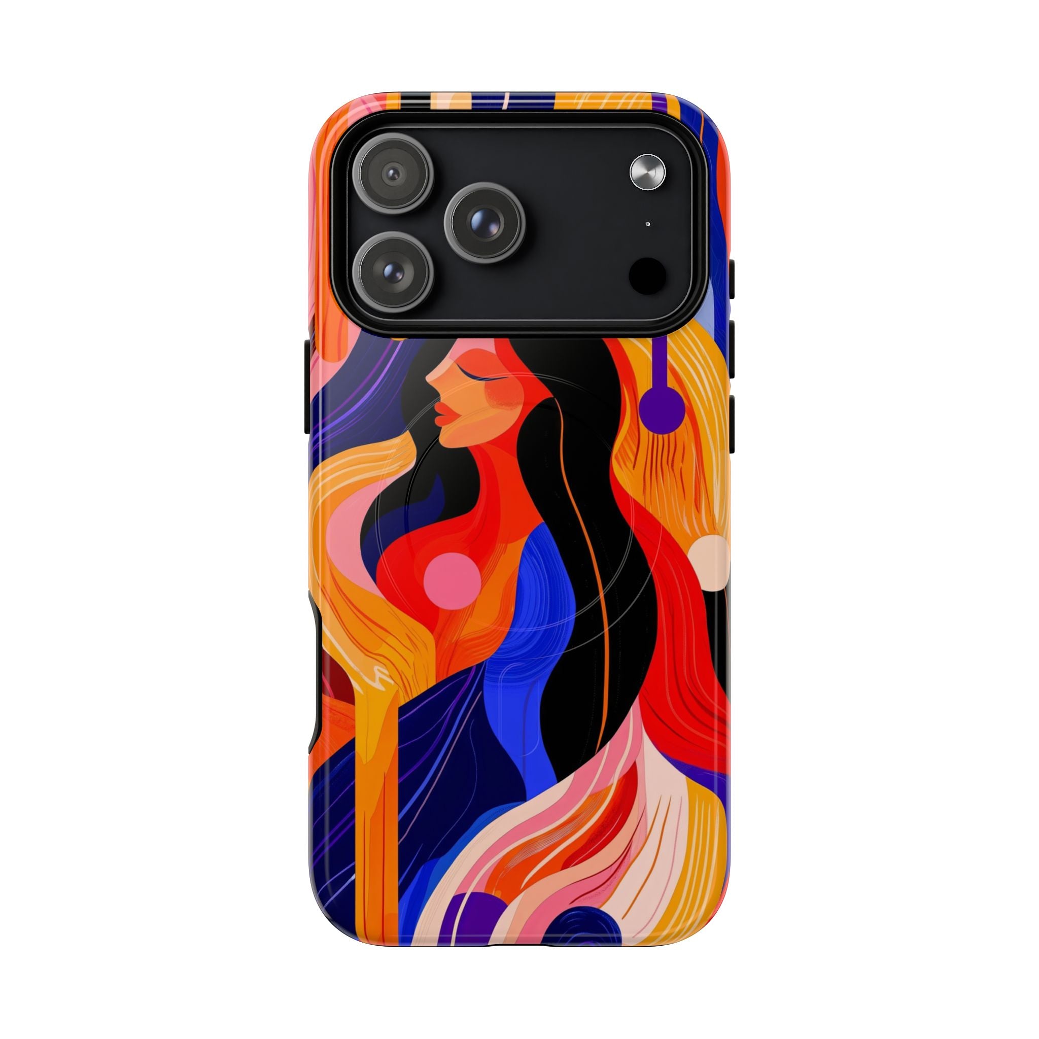 Abstract Colourful Woman MagSafe iPhone Tough Case | Vibrant Artistic