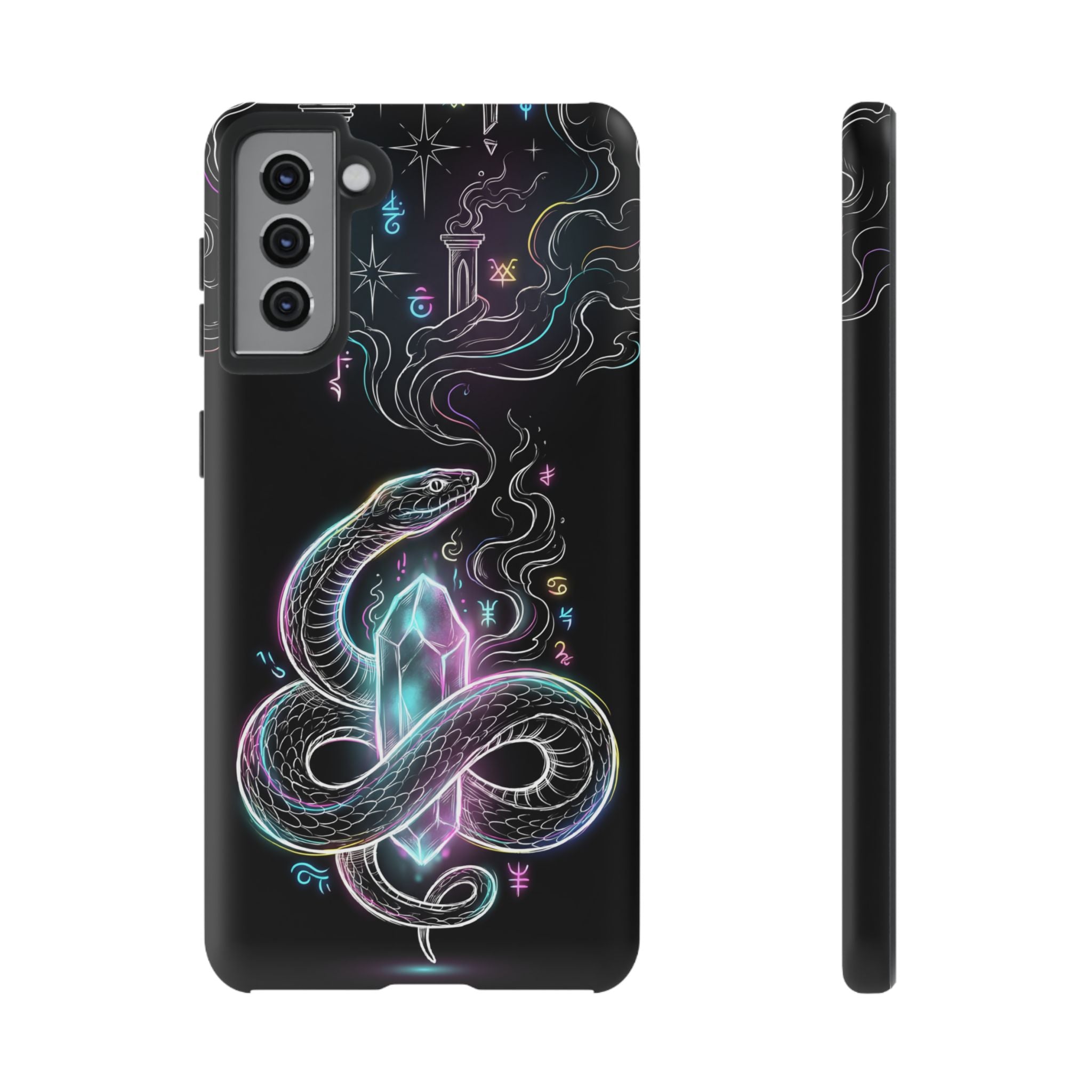 Neon Occult Mystic Snake Crystal Samsung Galaxy Phone Case