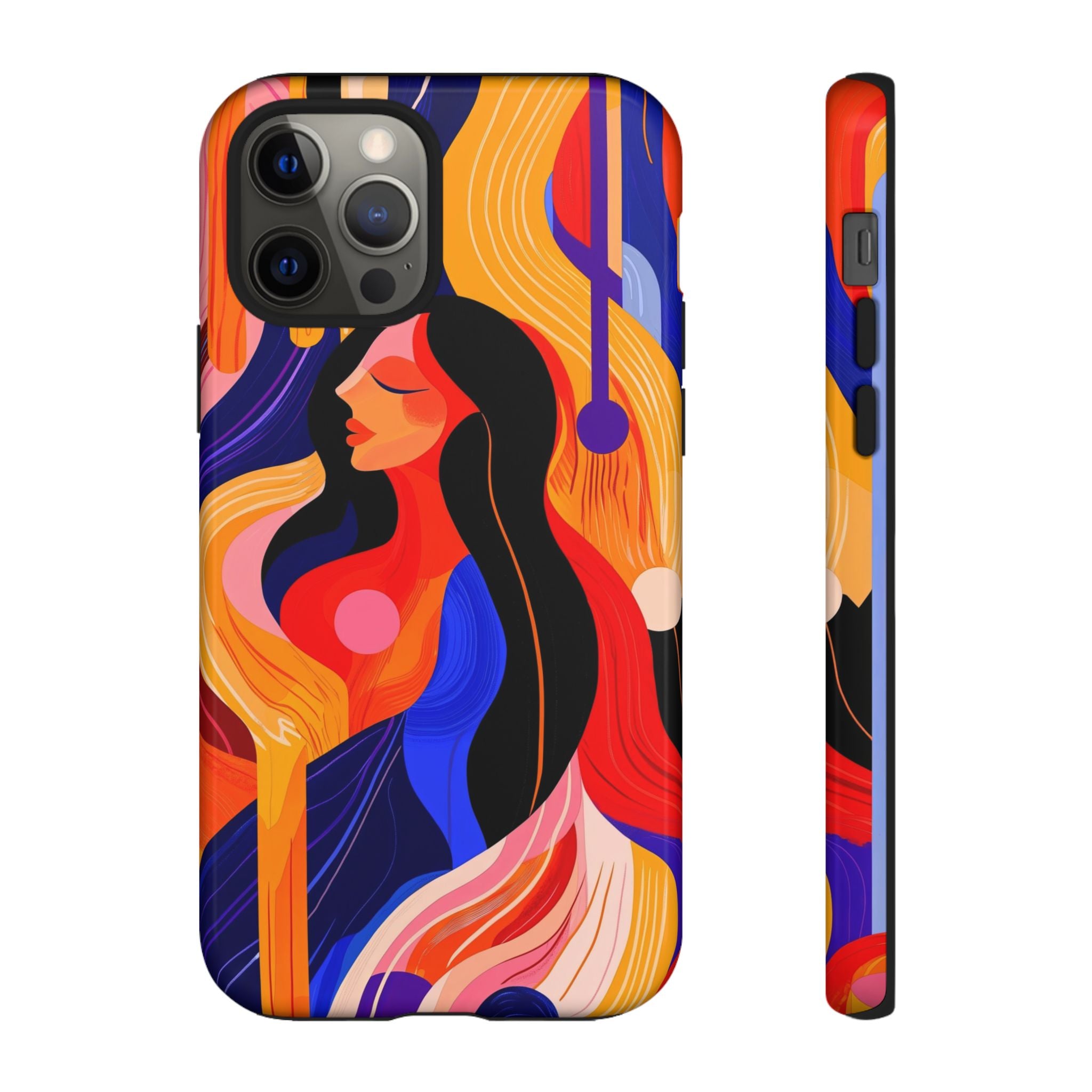 Abstract Colourful Woman iPhone Tough Case | Vibrant Artistic
