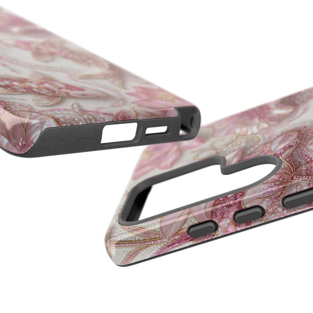 Koi Lotus Tough Case — Pink Floral Fish Samsung Galaxy Phone Cover
