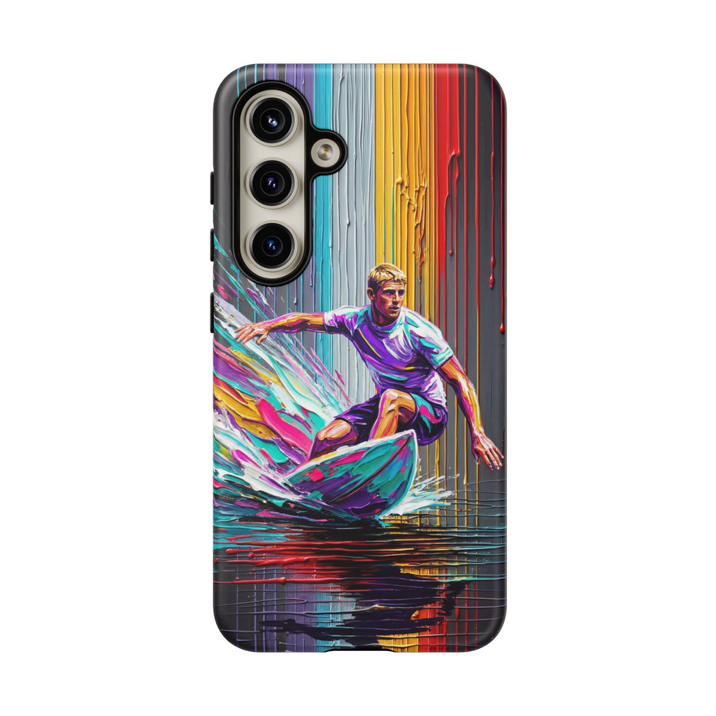 Surfing Rainbow Tough Samsung Galaxy Phone Case