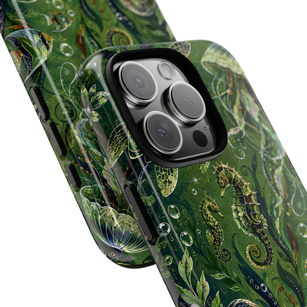 Octopus Tough iPhone Case | Jewel Green Ocean Animal Cover