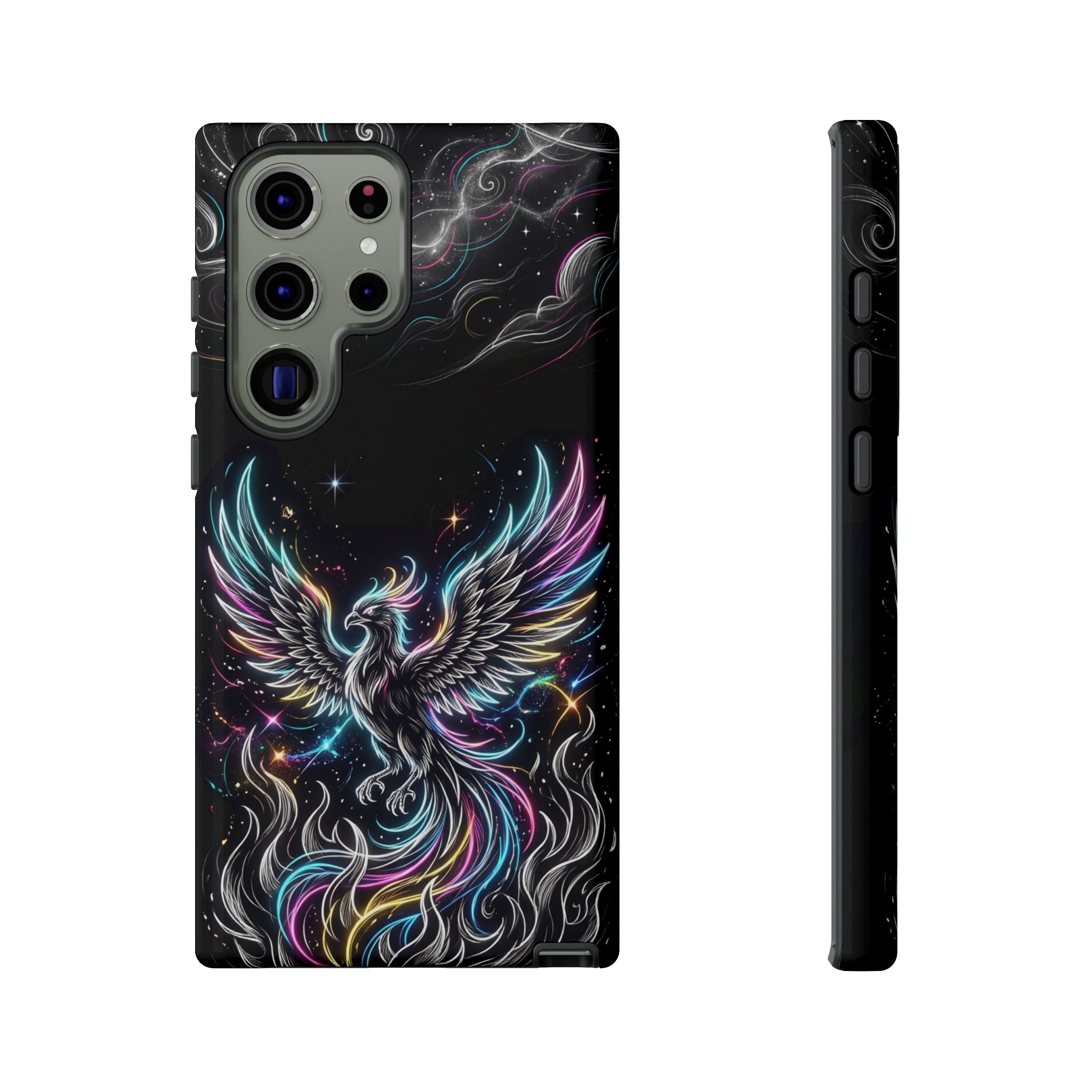 Colorful Neon Phoenix Tough Samsung Galaxy Phone Case