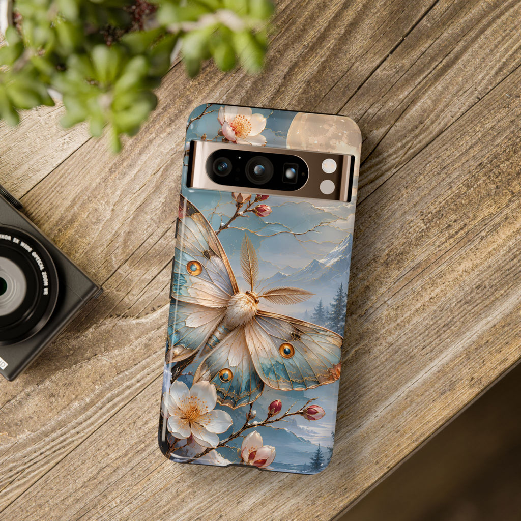 Luna Moth Google Pixel Phone Case | Cherry Blossom Phone Case