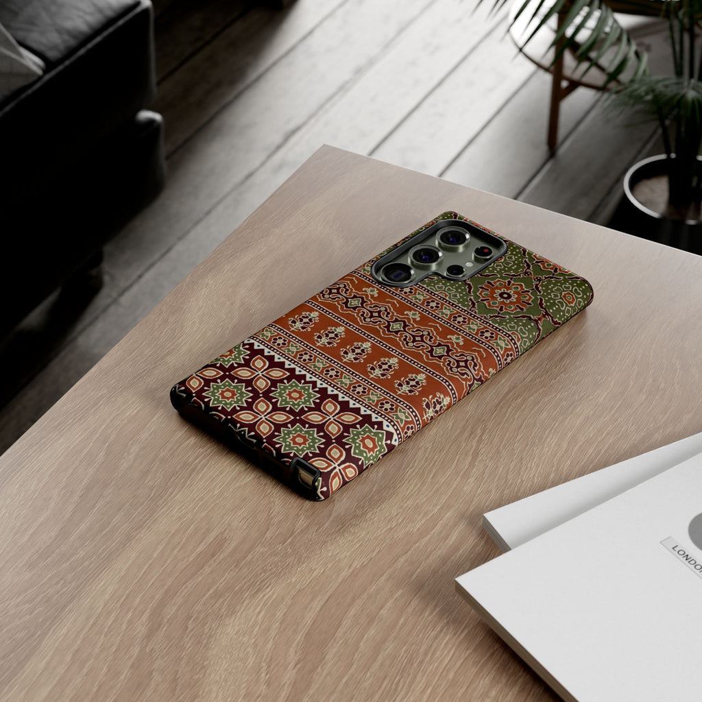 Batik Floral Protective Samsung Galaxy Case
