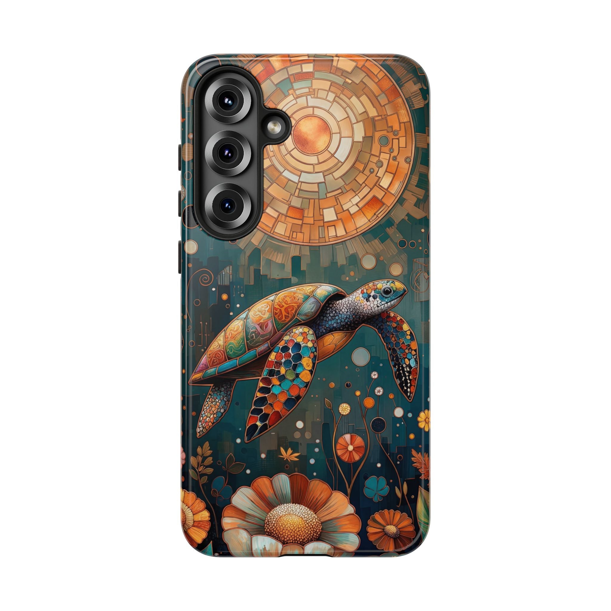 Colourful Mosaic Sea Turtle Samsung Galaxy Case