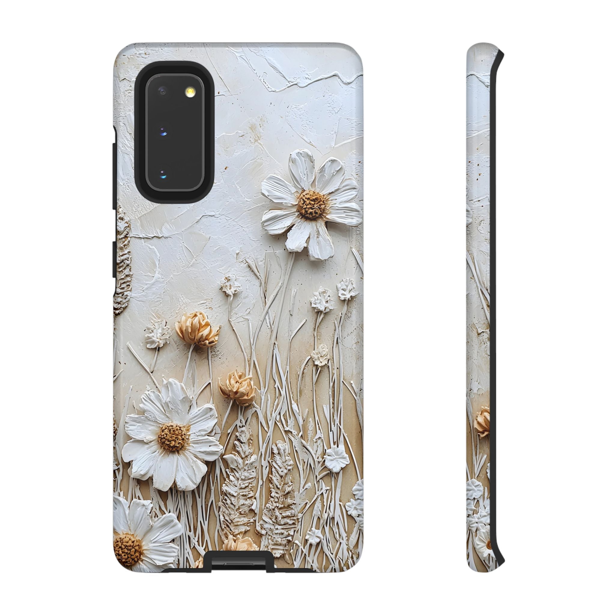 Textured Daisy Art Floral Relief Samsung Galaxy Case