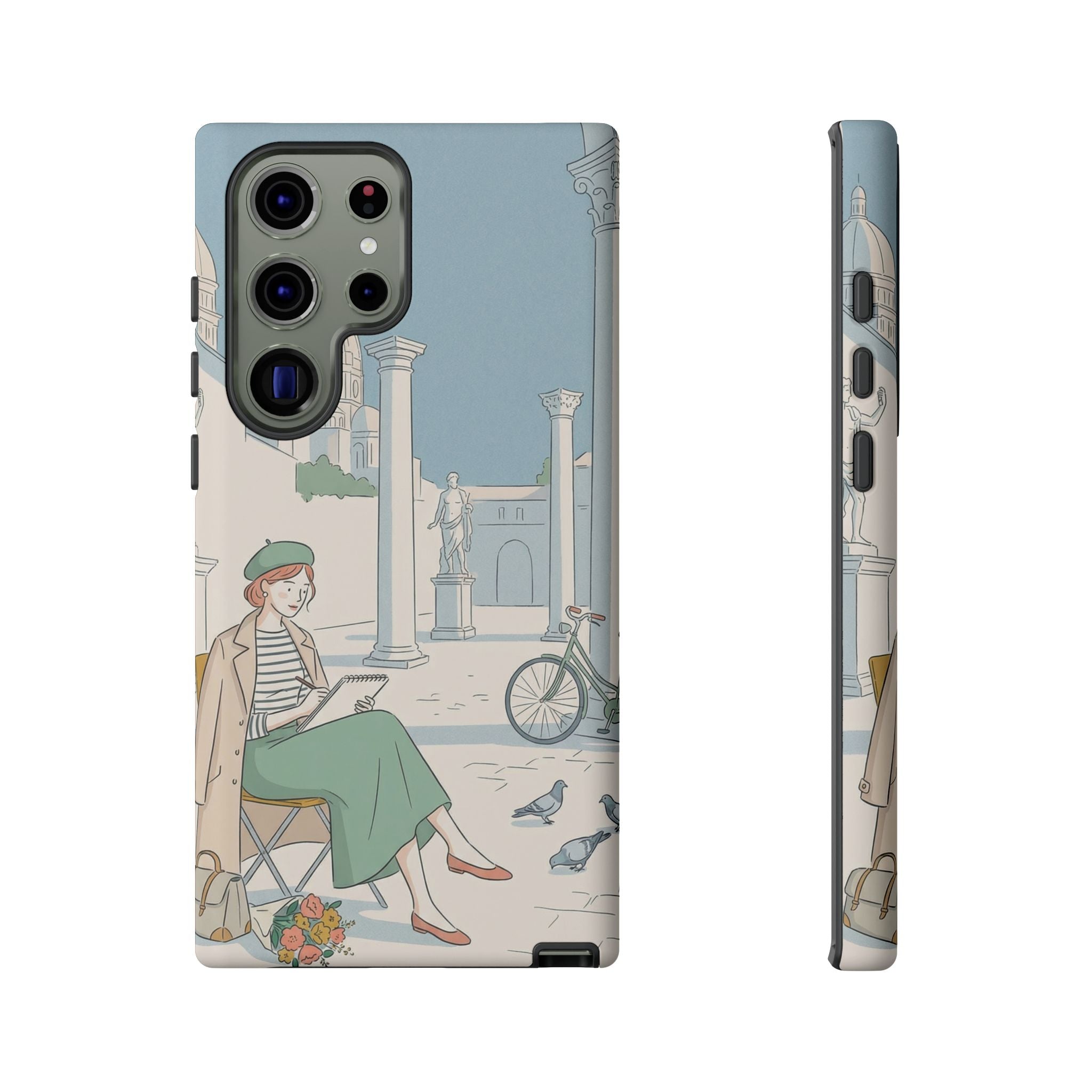 Florence Art Aesthetic Samsung Galaxy Phone Case | Renaissance Italy Travel Illustration