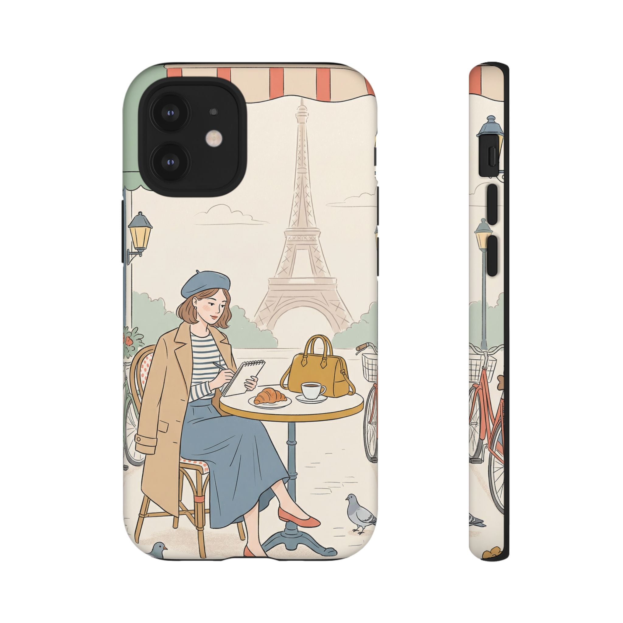 Paris Cafe iPhone Case | Cute Vintage Eiffel Tower Travel