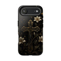 Gothic Cross Lily iPhone Case | Christian iPhone Case