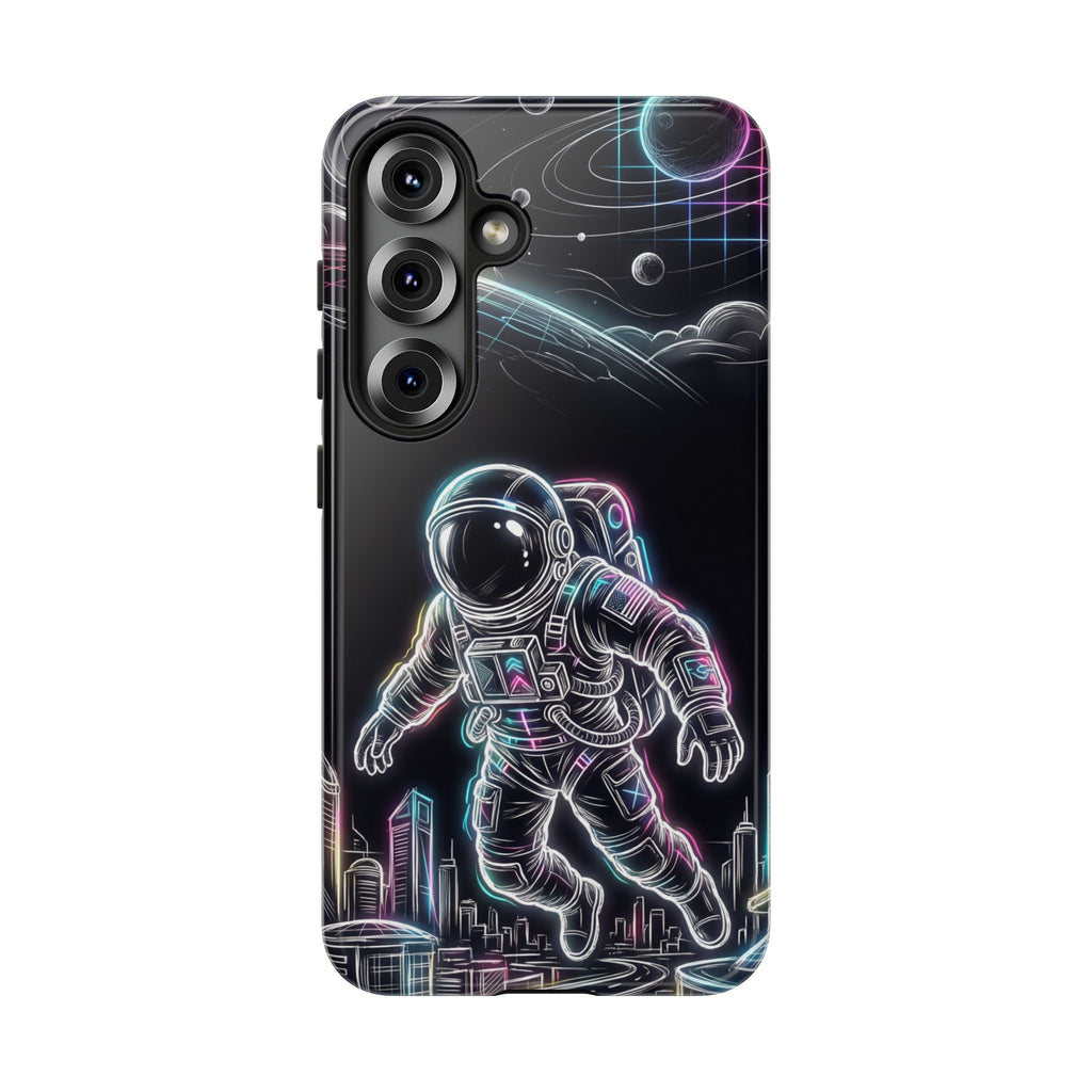 Space Explorer Astronaut Neon Samsung Galaxy Phone Case