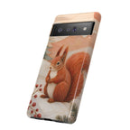 Winter Squirrel Google Pixel Phone Case | Woodland Animal Phone Case