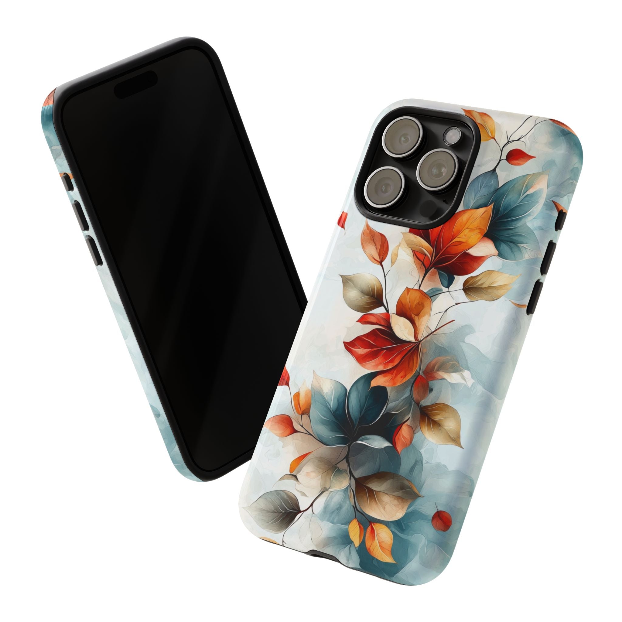 Floral Autumn Leaves Tough iPhone Case