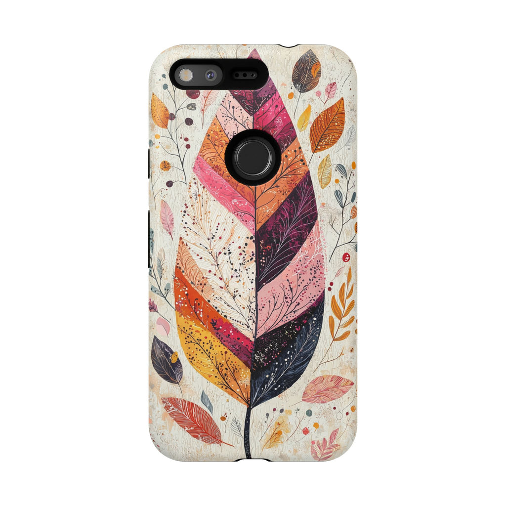 Autumn Leaf Tough Google Pixel Case | Watercolour Feathered Fall Design