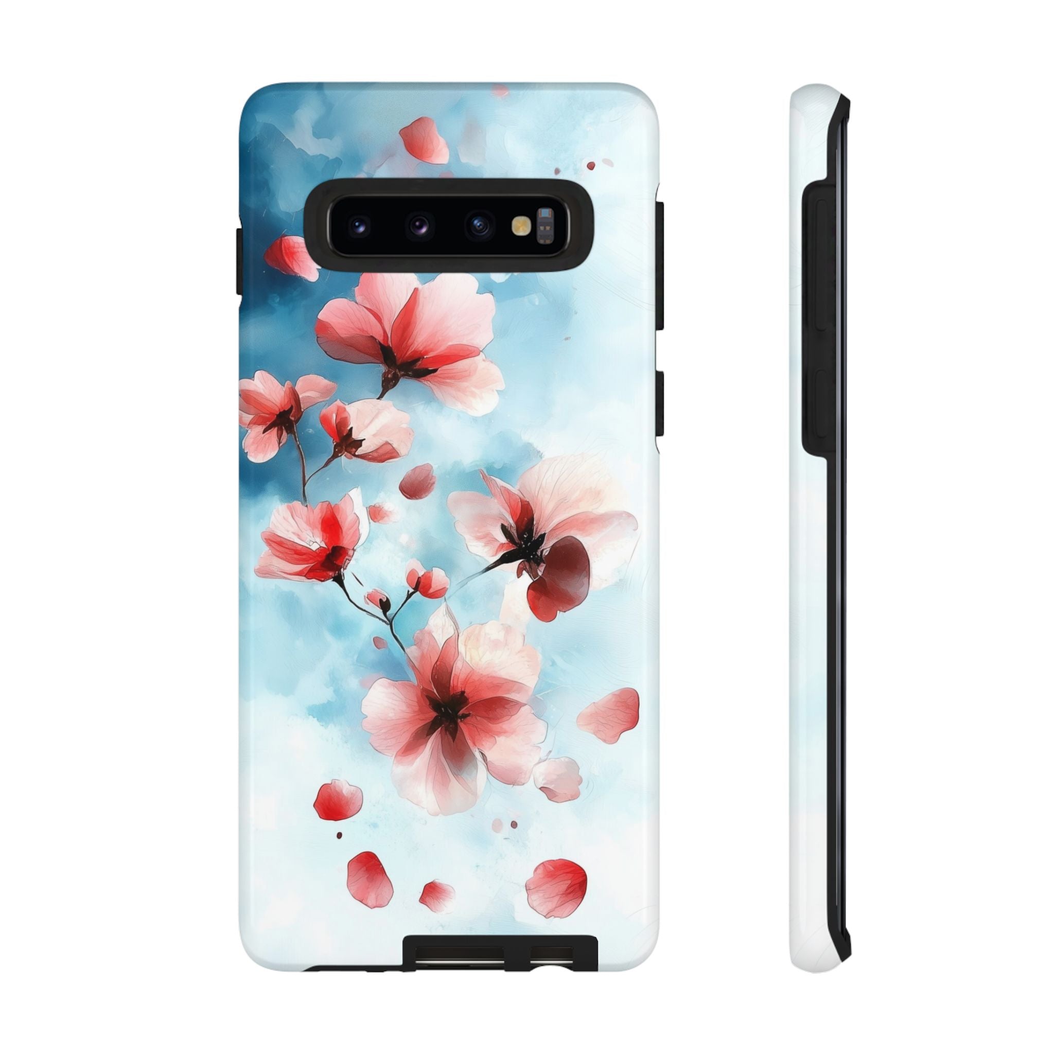 Floral Cherry Blossom Samsung Galaxy Case | Pastel Pink Blue