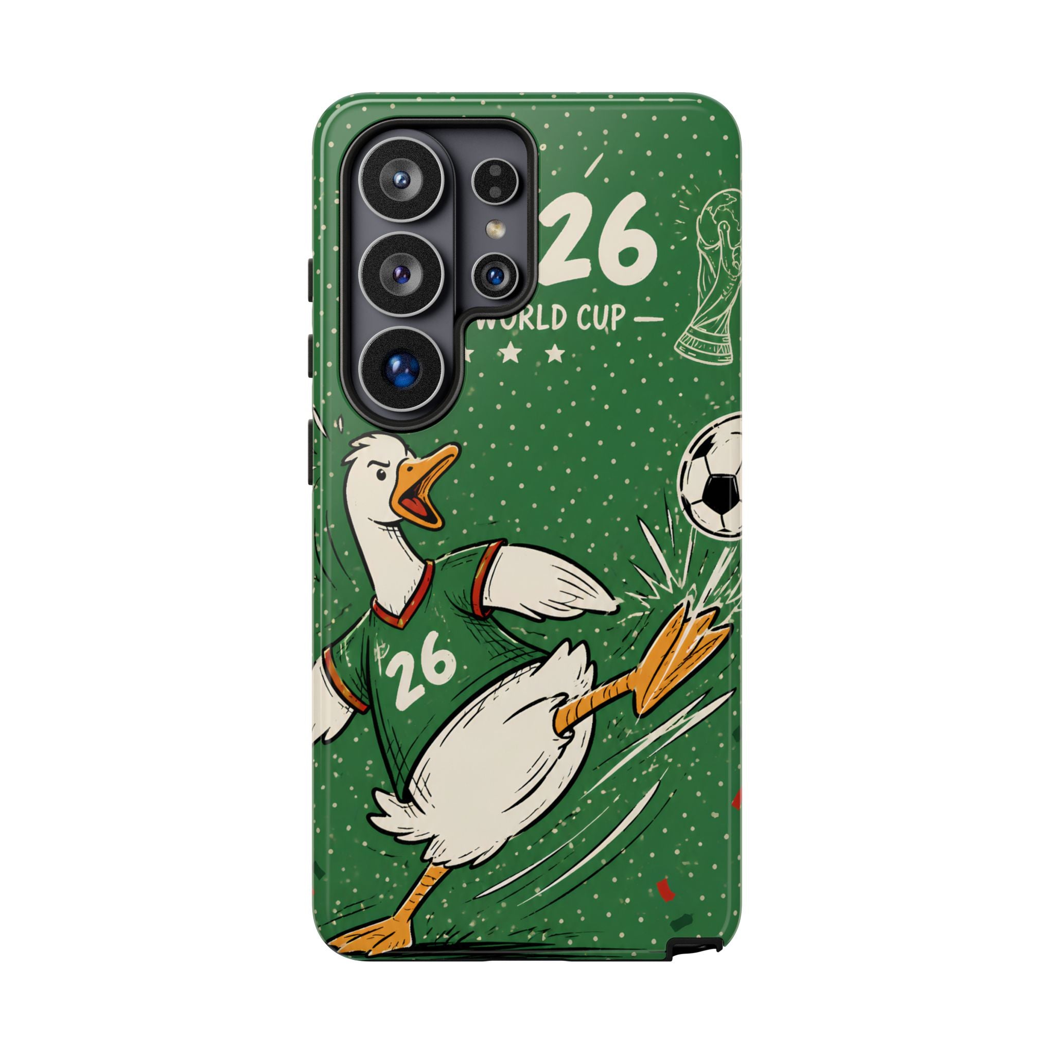 Soccer Duck Samsung Galaxy Phone Case | Funny Sports Mascot Cover