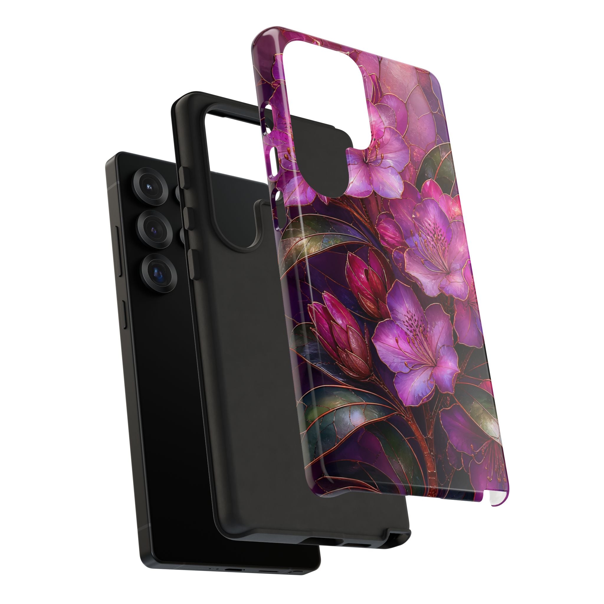 Purple Floral Samsung Galaxy Phone Case | Dark Botanical Phone Case