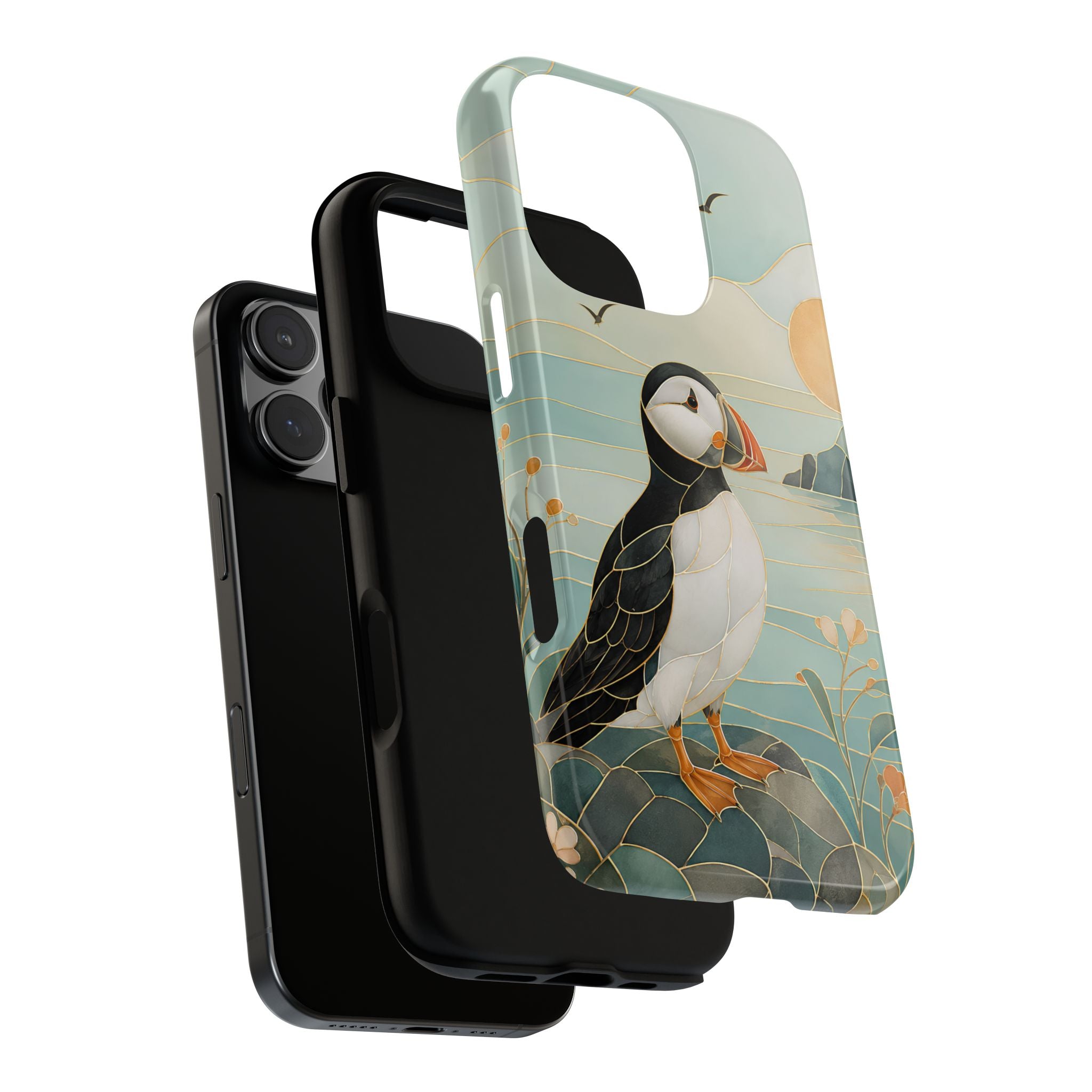 Puffin Coastal iPhone Case | Seaside Bird Art iPhone Case