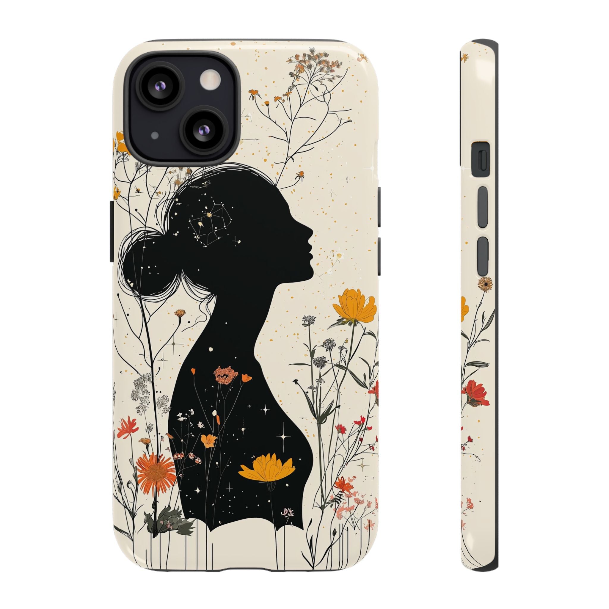 Floral Silhouette iPhone Case | Botanical Woman