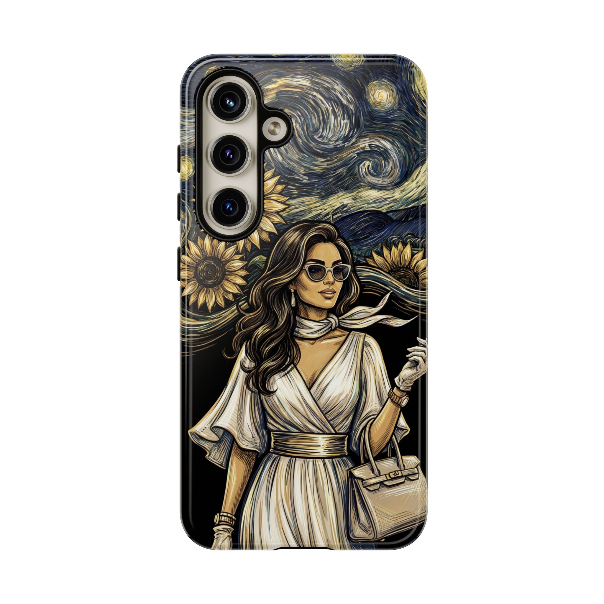 Van Gogh Night Sunflowers Samsung Galaxy Phone Case | Chic Woman Art