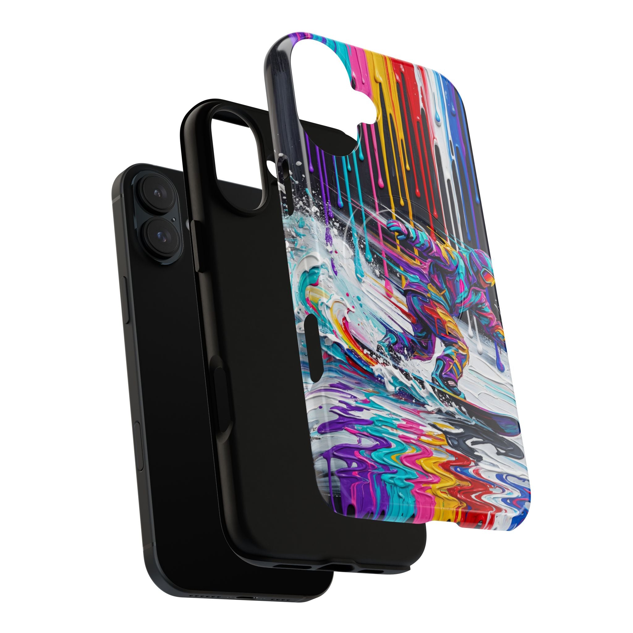 Colourful Snowboarder Art MagSafe iPhone Case